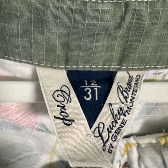 Lucky Brand Tropical Floral Print Capri Cargo Pants, Sz 12 - Picture 6 of 16